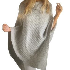 Pull Over Poncho Gray One Size Fits All. New With Tag
